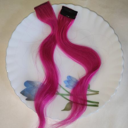 Clip In Hair Streaks(Kinky Pinky)